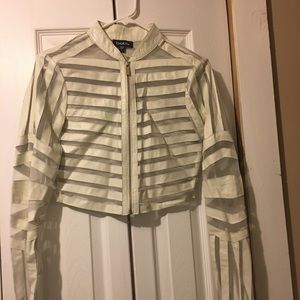 Bebe chevron leather jacket